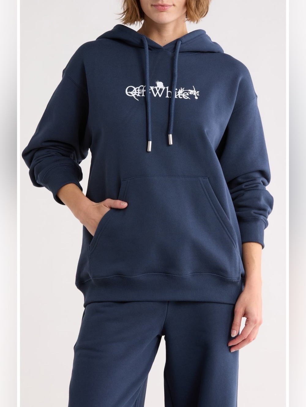 Off-White Oversize Cotton Hoodie Size S